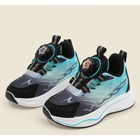 SHLIANG Children Sports Shoes Fashion Boy Running Shoes Girls Soft Sole Elasticity Shoes Knit Mesh Breathable Kids Sneakers S150B