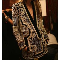 Bubble bead printed jacket