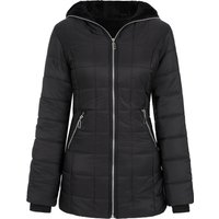 clothing hooded long sleeved warm plus fleece cotton jacket mid length zipper jacket
