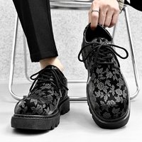 MOSSHARKLO Casual Business Shoes Breathable Low Cut Leather Sneakers Cushioned Sole Office & Daily Wear 