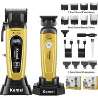KEMEI Cordless Professional Clippers Beard Trimmer Barber Care Kit Hair Cutting Machine 11 501 RPM