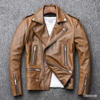 Men's PU Motorcycle Leather Jacket, Autumn Style, 2025 New Casual Versatile Slim Fit Thickened Plus Size Men's Leather Jacket.