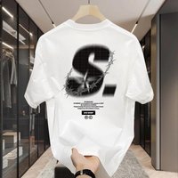 High quality trendy ins personalized printed short sleeved T shirt 2024 spring summer loose