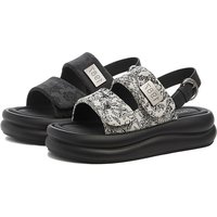 2024 Summer New Chinese Sandals Women Wear Thick Soled Buckle Roman Sandals Hipster Women