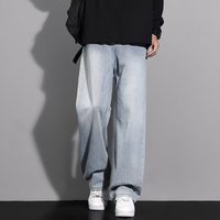 Men’s Clothing Straight Jeans Men’s Spring And Autumn Loose Casual Pants Trend Retro Teenagers Boys Gradient Trousers