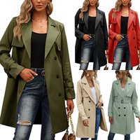 Double Breasted Fashion Casual Trench Coat