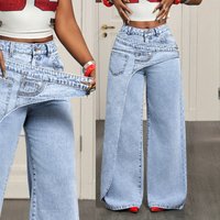 Versatile Casual Jeans Long Pants Trendy Design Relaxed Everyday Wear Versatile Comfortable Feshion Trend