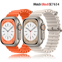 Ocean Strap For Apple watch Band 49mm 45mm 44mm 40mm 41mm 42mm 38mm silicone correa bracelet iWatch serie Ultra 3 4 5 6 SE 7 8