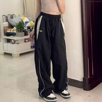 Clothing Leisure Personality Niche Street Elastic High Waist Loose Sports Wide Leg Pants