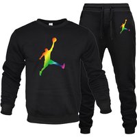 2023 new men's suit Sportswear two-piece round neck hooded wool Sweatshirt+trousers suit Sportswear jogging suit unisex