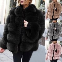 fur coat coat fox fur horizontal splicing artificial fur ready batch