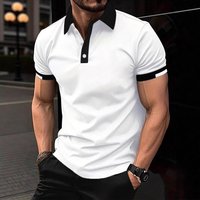  Slim Fit Short Sleeve Polo Shirt Breathable & Stylish Casual Top Summer Trendy Print Design Multiple Colors & Sizes