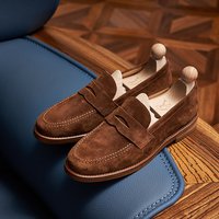 Men’s Shoes Large Size Spring New Retro Loafers Genuine Leather Handmade Casual Men's Shoes Cowhide Suede Slip On Men's Leather Shoes