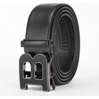 VOOTHOST Leather Belt Metal Automatic Buckle Work Belt High Quality Leather Business Belt VB188