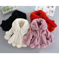 Clothing Autumn Winter Fur Coat Fur Big Fur Collar Fur Ball Thick Clip Cotton Coat Tide