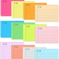 12PCS To Do List Memo Solid Tearable Sticky Notes Message Writing Note Pads Daily Planner Korean Stationery Office