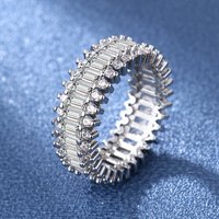 Circular Fashion Full Diamond Couple Japanese and Korean Edition Ring Valentine’s Day Gift