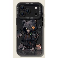 A Pple Phone Case New Model 17 For Men 16 Pro Max Trendy Cool Bear 13 Niche 12 Silicone 14P