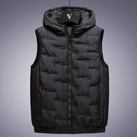 style down cotton hooded vest loose large plus fat warm winter sleeveless jacket vest