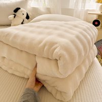 Ultra Soft Bubble Milk Fleece Blanket Hypoallergenic & Anti Static Plush Cozy Throw All Seasons Perfect Home Office & Travel