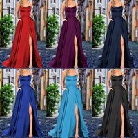 bridesmaids wear long skirts slimming bare shoulder girlfriends fashion bridesmaids group evening dress