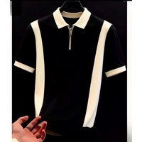 Summer Polo Shirt Collar Breathable Milk Protein Fiber Blend Casual & Business Style Sizes M To
