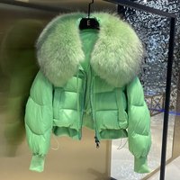 fashion big collar raccoon fur Warm jacket jacket