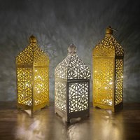 Vintage Moroccan Lantern โ Handcrafted Iron LED Candle Holder | Boho Wall & Table Decor For Home, Garden & Wedding (Antique Bronze/Black)โ
