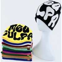 fashion knitted hat street hip hop letter wool hat casual all match cold hat Baotou hat ins tide