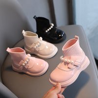 s shoes Fashion Princess small shoes plush patent leather big head dance shoes flying knit leather shoes