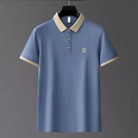 Clothing Summer Polo Shirt Short Sleeve Business Casual Contrast Collar Lapel Top T Shirt Trendy Half Sleeve