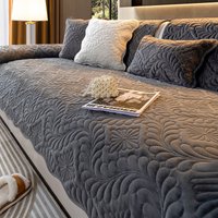 Flannel Sofa Cover Thick Anti Slip Cushion Cover Leather Couches 