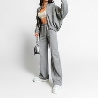 Women's Clothing Suits Fashion Solid Color Casual Loose Street Sports Sweater Suits Female Two Piece Suits