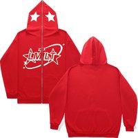 Men's Graphic Print Crewneck Sweatshirt - Retro American Streetwear Pullover With Star & Letter Design