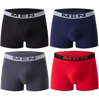 10 Pack Boxer Briefs Solid Elastic Waist Casual Underwear Breathable Moisture Wicking Seamless Cotton Spandex Blend All Seasons