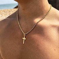 Stainless Stackable Chain Hypoallergenic Waterproof Jewelry Gift Him Date Night Preppy Design 184