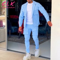 Custom Two piece Sport Suit Long Sleeve T shirt Sweatpants Fashion Solid Streetwear Casual Set531