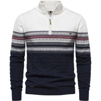 Man's clothing Stand collar men's sweater half zip knit high quality men's wear