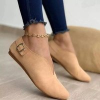 Shoes Rhinestones V Neck Casual Shoes Fashion Large Shoes Flat Shoes Simple Slip On Shoes