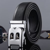 VOOTHOST Belt Business Casual B Automatic Buckle Leather Two layer Cowhide All match Suit Belt F0128