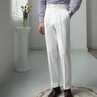 Napoli High Waisted Trousers – Classic Straight Leg Dress Pants Wrinkle Free Office & Casual Pants 