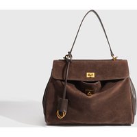 2026 New Suede Autumn Winter Frosted Leather Rodeo Tote Kelly Lock Buckle Underarm Bag, Shoulder And Crossbody Bag