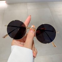 Retro Personality Same Retro Artistic Round Small Frame Punk Style Harajuku Prince Mirror Sunglasses Wholesale