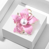fashion flower oil drop brooch collar pin Korean alloy pearl brooch clothing accessories jewelry female