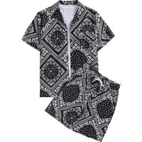 Men's Clothing Hawaiian Shirt Short Sleeve Men's Seaside Vacation Summer Loose Beach Wear 3D Digital Printing Shirt Suit