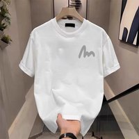 Men's Clothing Cotton Short Sleeved High End Handsome T Shirt Round Neck Spring Half Sleeved