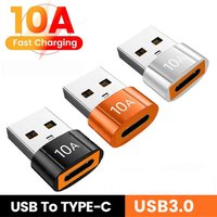 2023 10A OTG USB 3.0 To Type C Adapter TypeC Female to USB Male Converter Fast Charging Data Transfer For Macbook Xiaomi Samsung