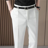 Trendy Dress Pants Belt British Style Cropped Elastic Waist Fashion Online Popular