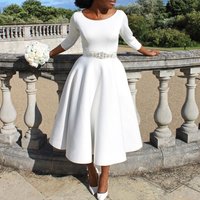 solid large swing skirt temperament evening dress skirt