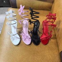 Shoes Style Sandals One Strap Rhinestone Round Toe Open Toe Stiletto Heel Plus Heeled Sandals
